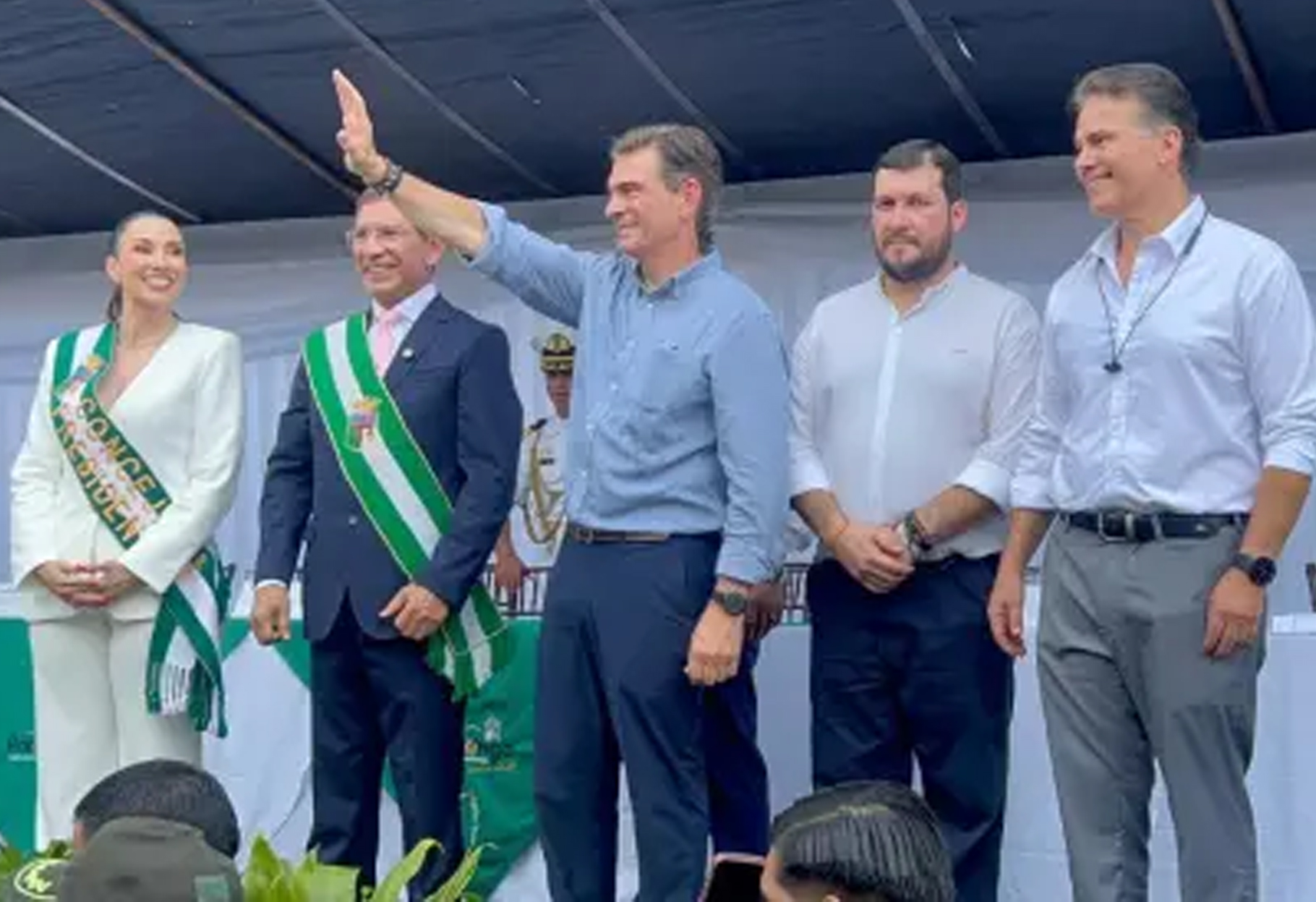 PRESIDENTE PAZ LLEGA A PORONGO POR SU 312 ANIVERSARIO 