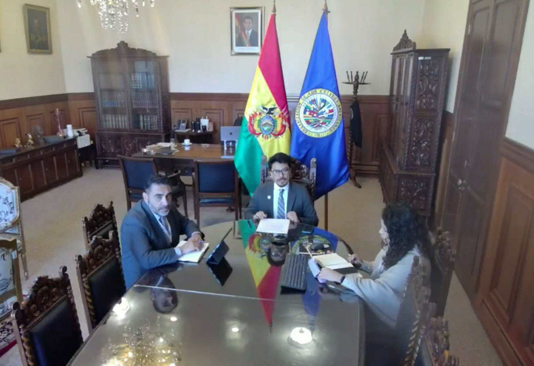 CANCILLER ARAMAYO DENUNCIA ANTE OEA: LA DEMOCRACIA BOLIVIANA ESTÁ EN RIESGO