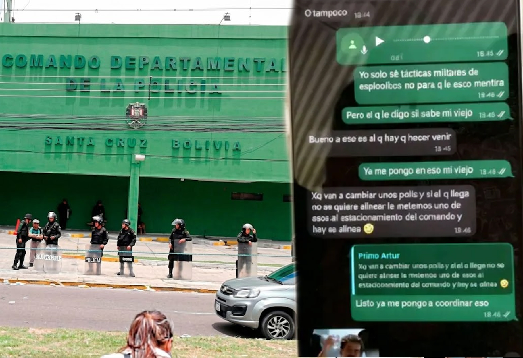 AMENAZA DE BOMBA EN EL COMANDO DE LA POLICÍA EN SANTA CRUZ